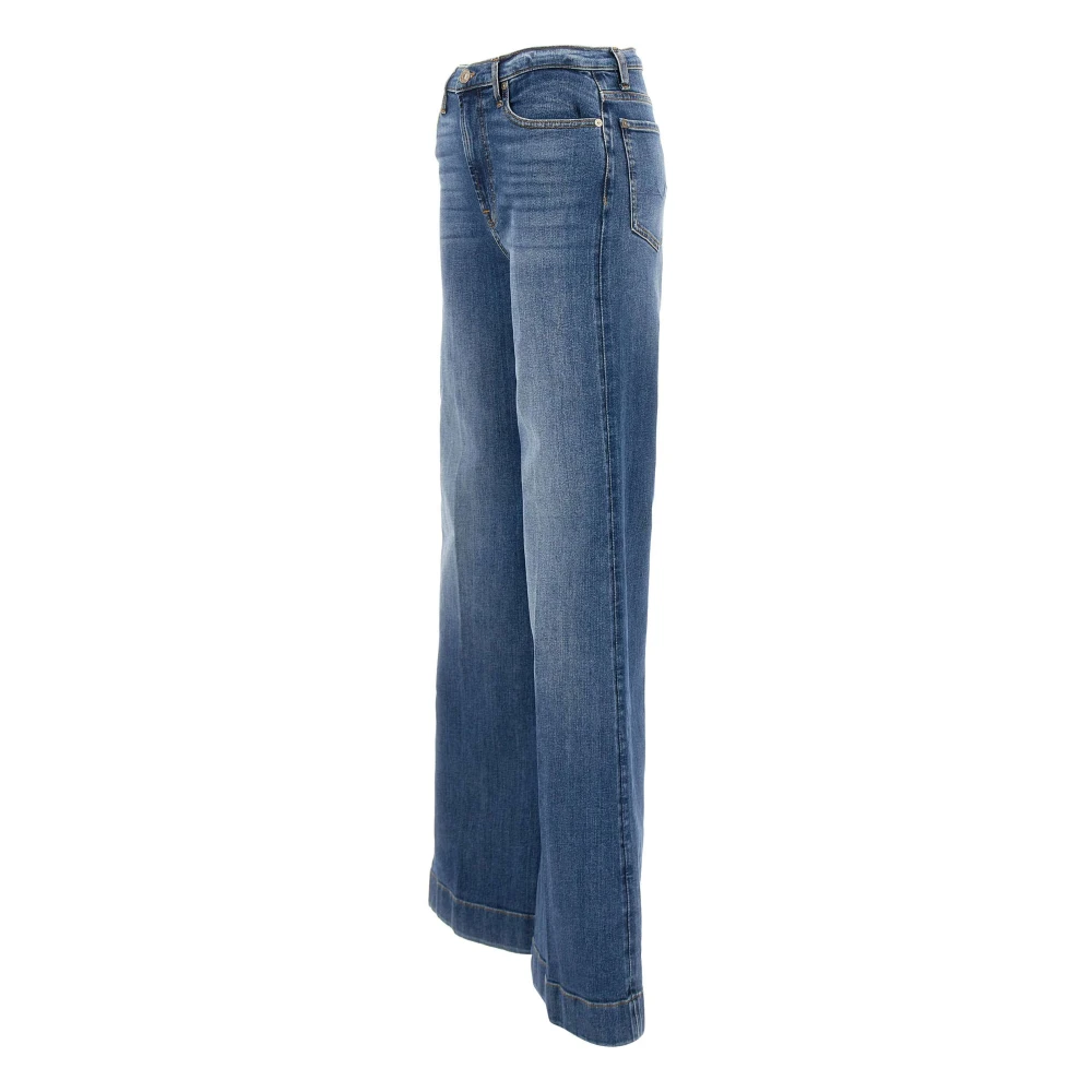 7 For All Mankind Wijde Jeans Denim Blue Dames