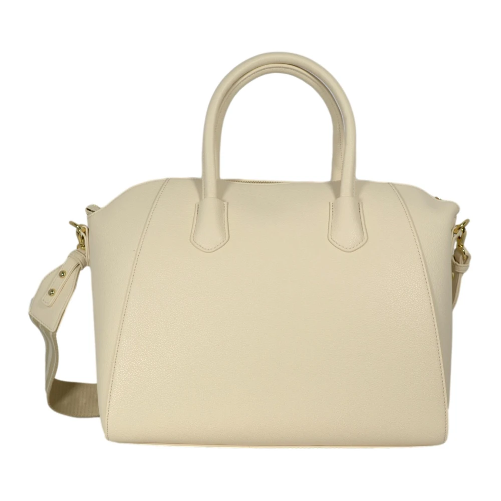 Gaëlle Paris Metalen Logo Duffle Tas met Jacquard Riem Beige Dames