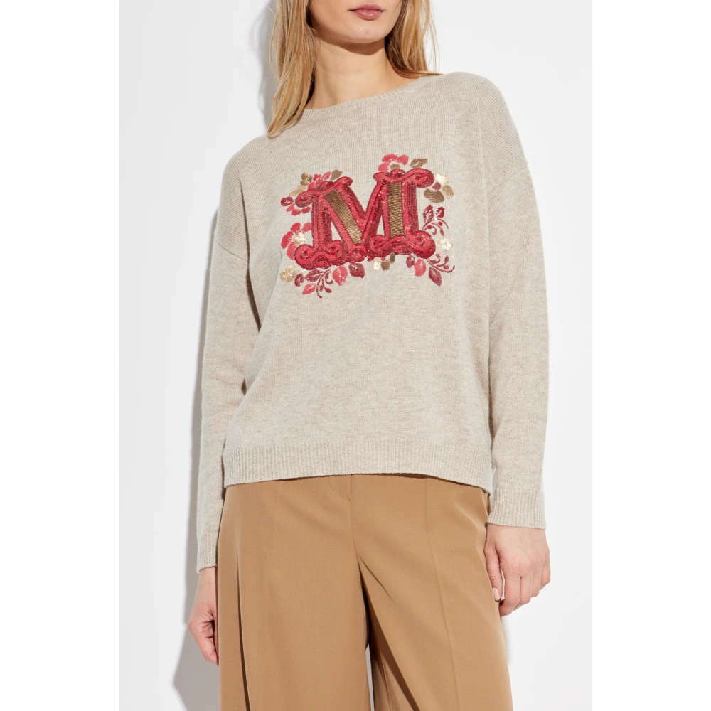 Max Mara Sweater Quota Beige Dames