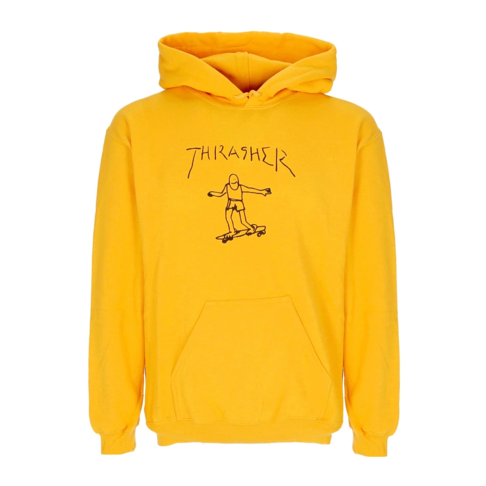 Thrasher Gouden Heren Hoodie met Trekkoord Capuchon Yellow Heren