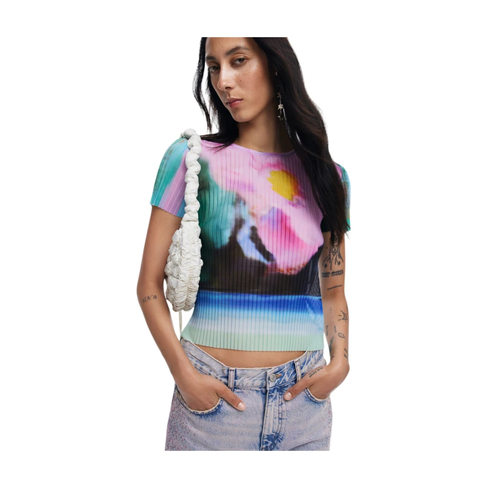 Desigual Korte Mouw T-shirt Multicolor Dames