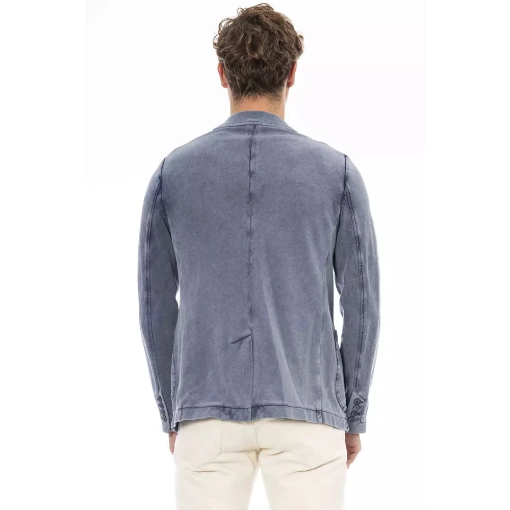 Distretto12 Blauwe Katoenen Jas voor Heren Blue Heren