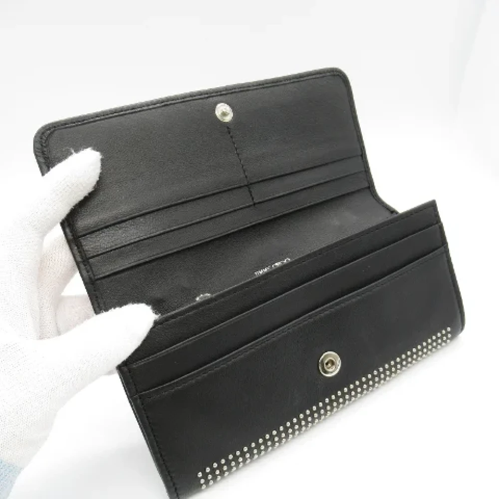 Jimmy Choo Pre-owned Leather wallets Black Dames