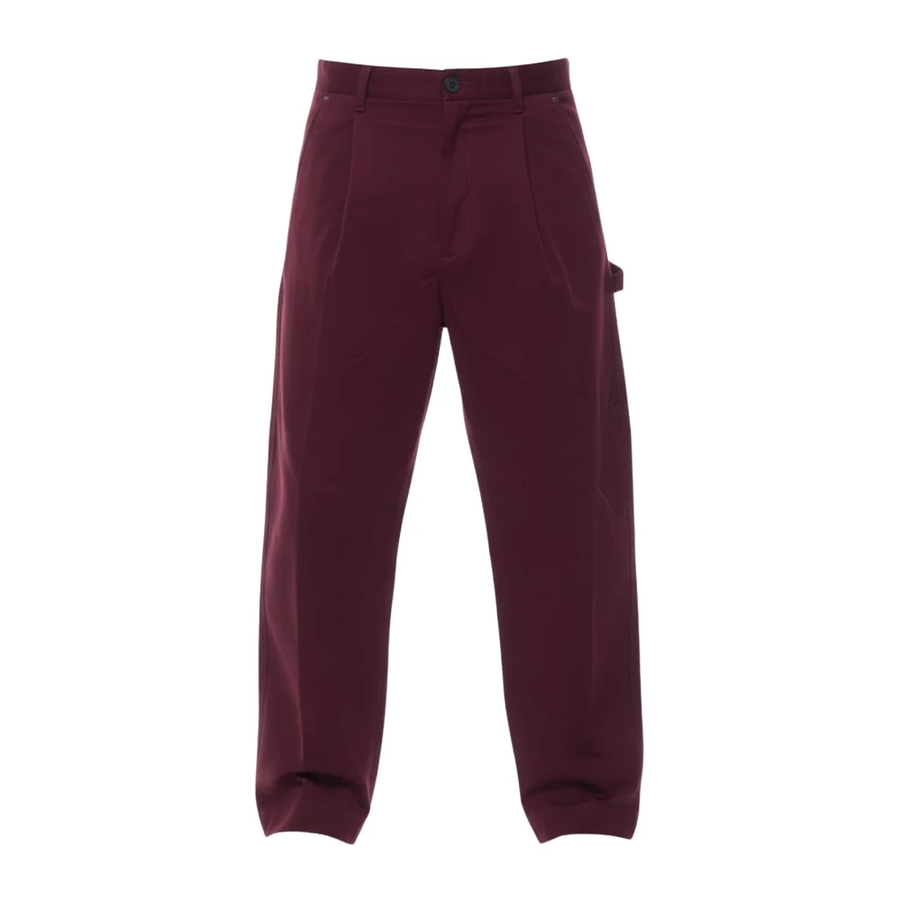 Nine In The Morning Men's Red Giulio Carrot Trousers - Chinos - M - Trousers