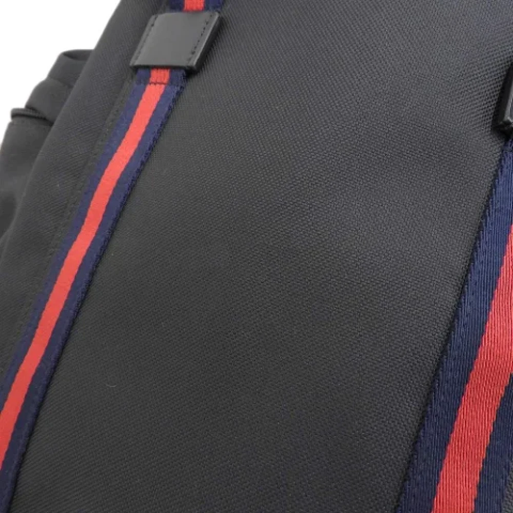 Gucci Vintage Pre-owned Canvas backpacks Black Dames