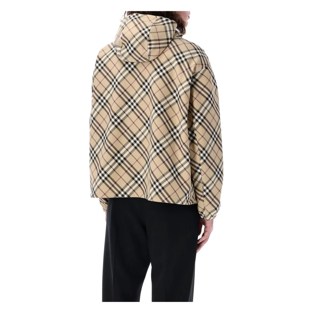 Burberry Geruite Twill Jas met Ruiterontwerp Multicolor Heren