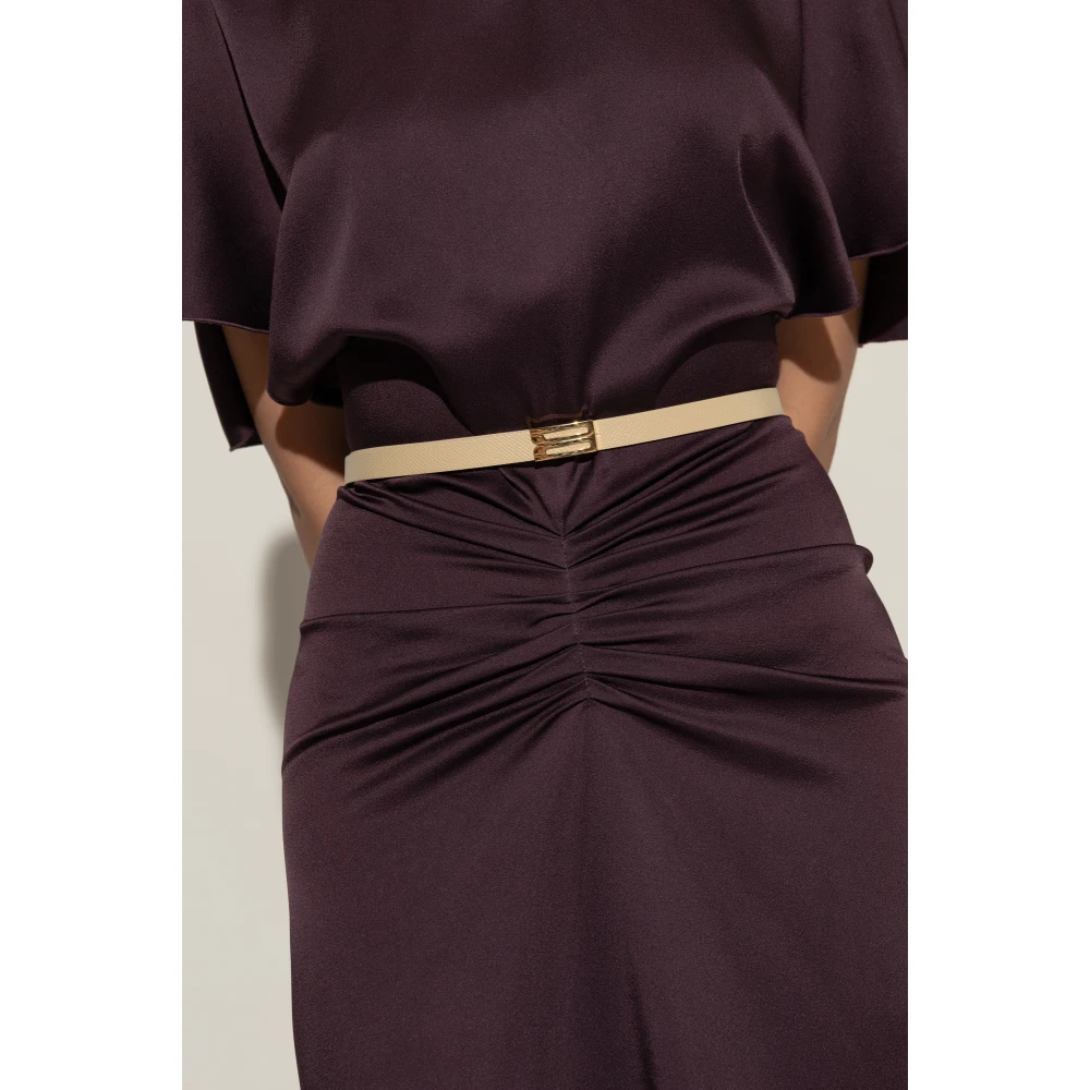 Victoria Beckham Leren riem Beige Dames