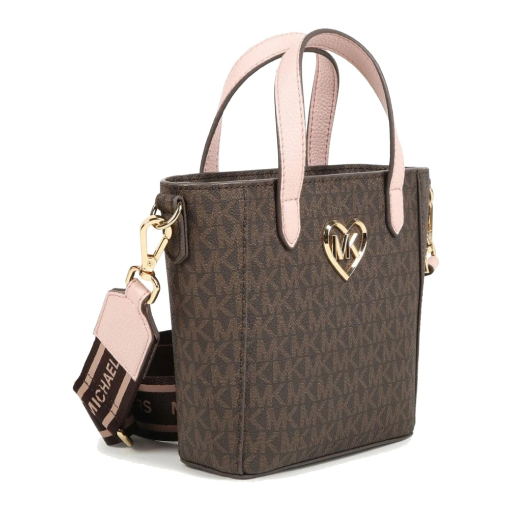 Michael Kors Monogram Print Schoudertas Brown Dames
