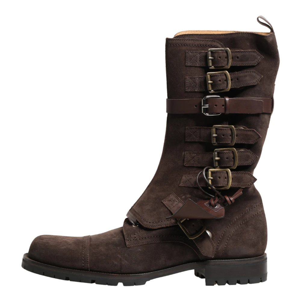 Dolce & Gabbana Men's Brown Buckle Boots