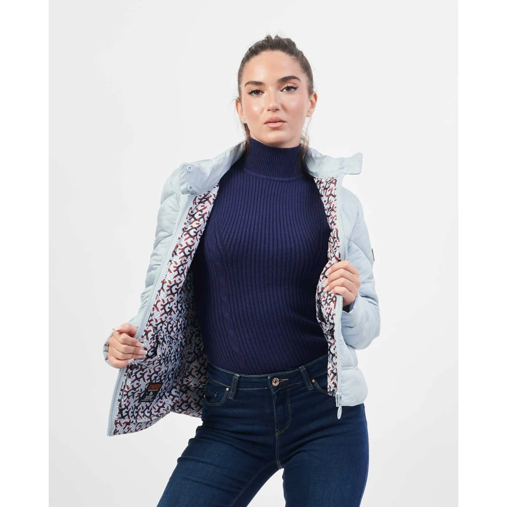 Guess Blauwe Gewatteerde Geïsoleerde Jas Blue Dames