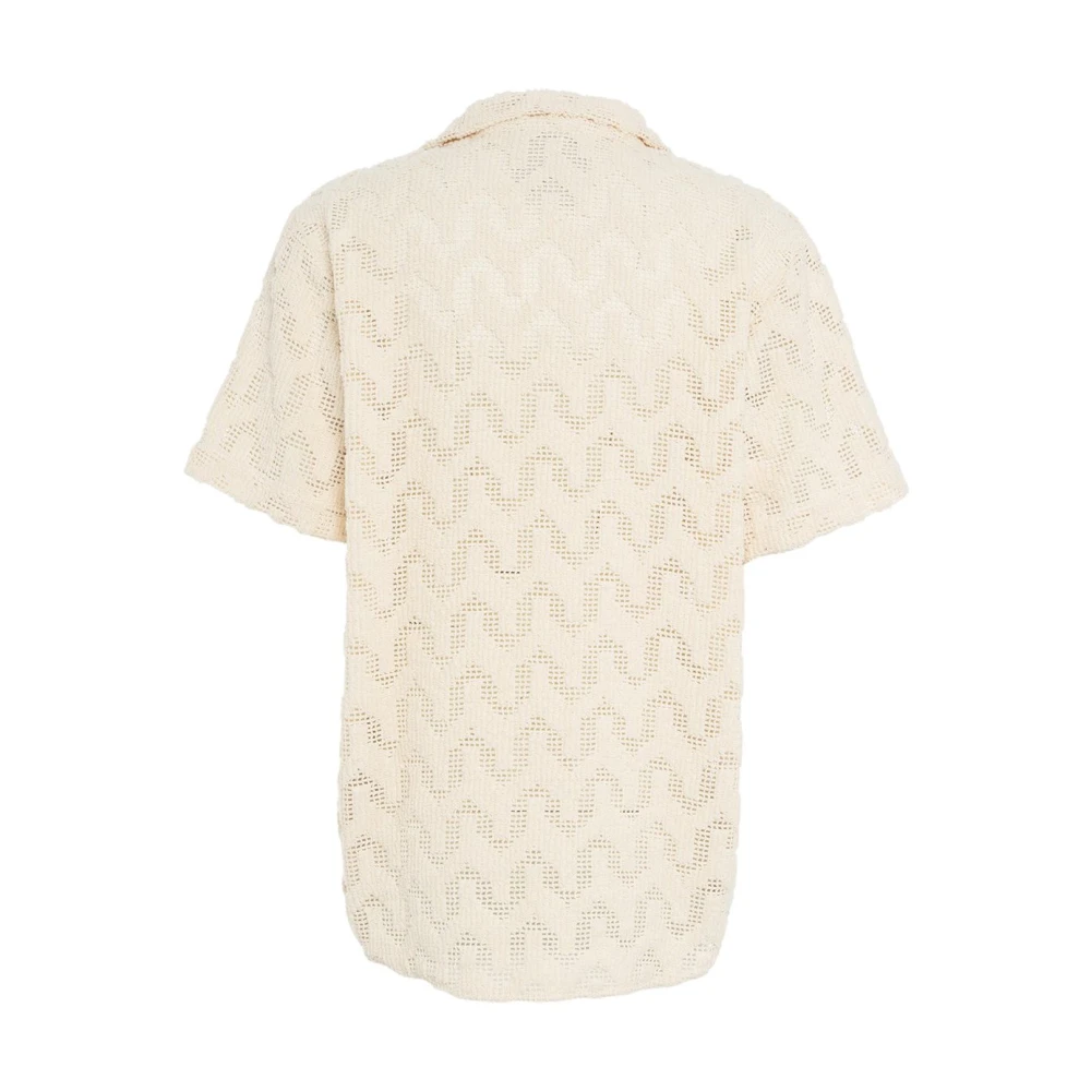 OAS Wit Gehaakt Overhemd Ss25 Beige Heren