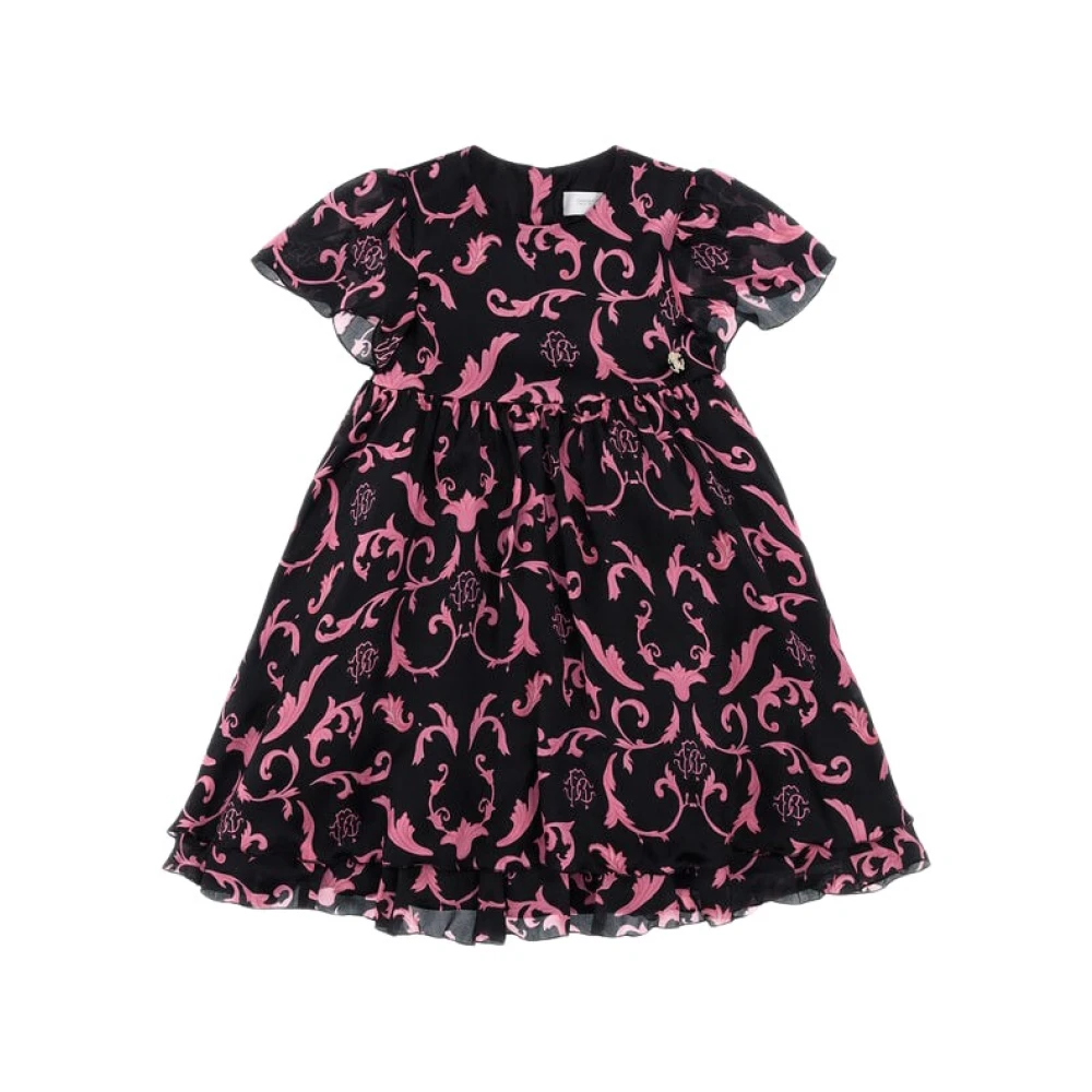 Roberto Cavalli Black Dresses, Female, 14 Y, Printed Dress