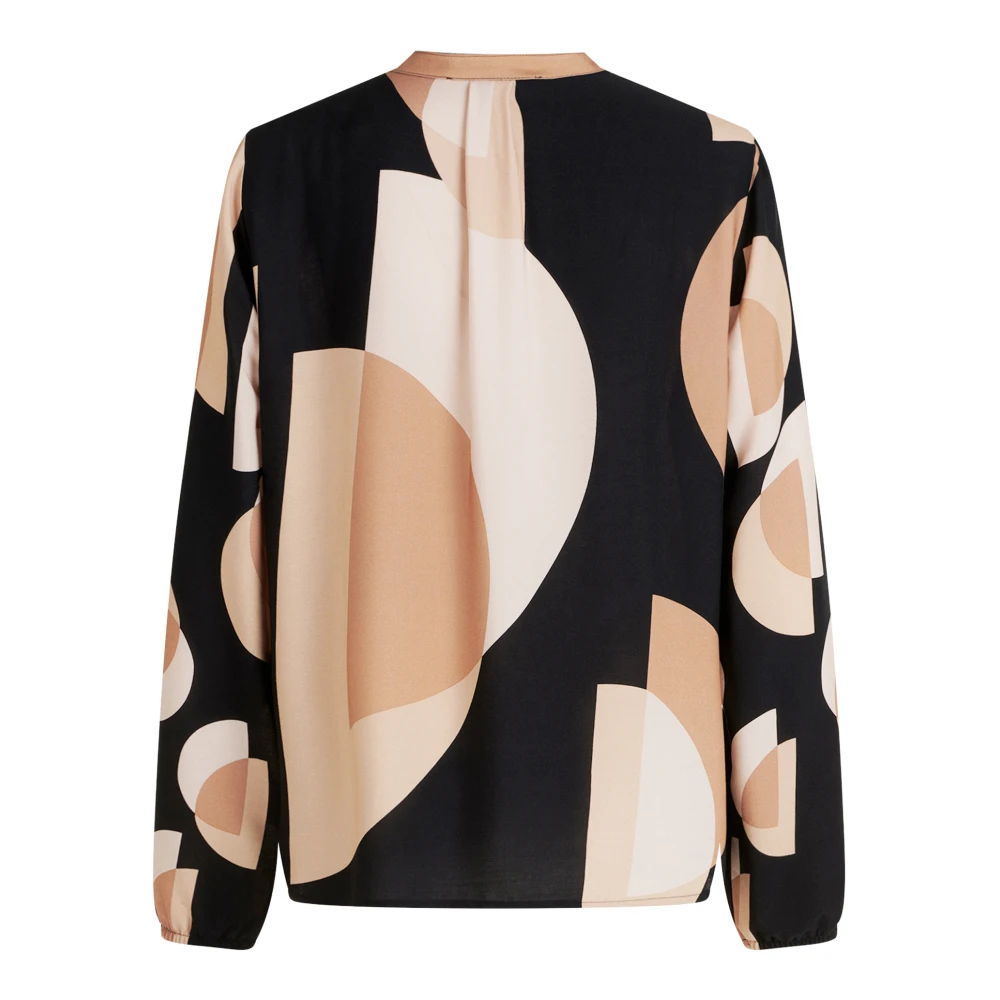 Betty Barclay Grafische Print Lange Blouse met Opstaande Kraag Multicolor Dames
