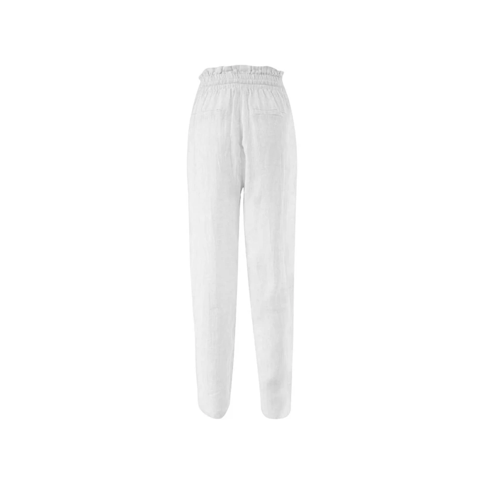 YES ZEE Linnenmix Elastische Taillebroek White Dames