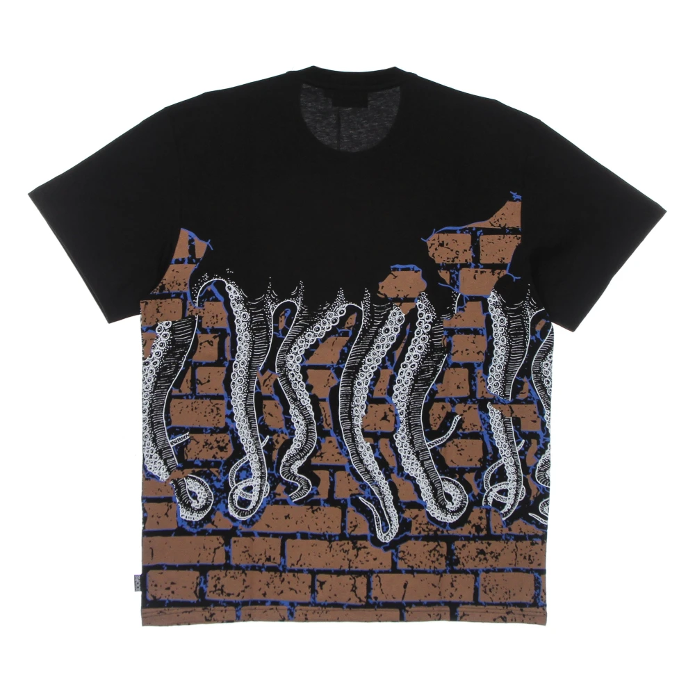Octopus Zwarte Logo Tee Multicolor Heren