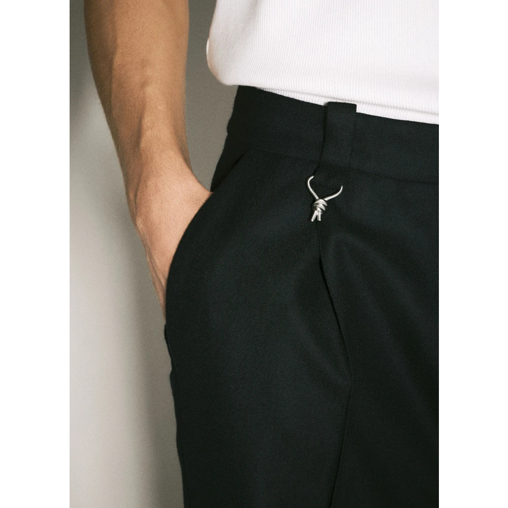 Eytys Twill wollen broek met geknoopte hardware Black Heren