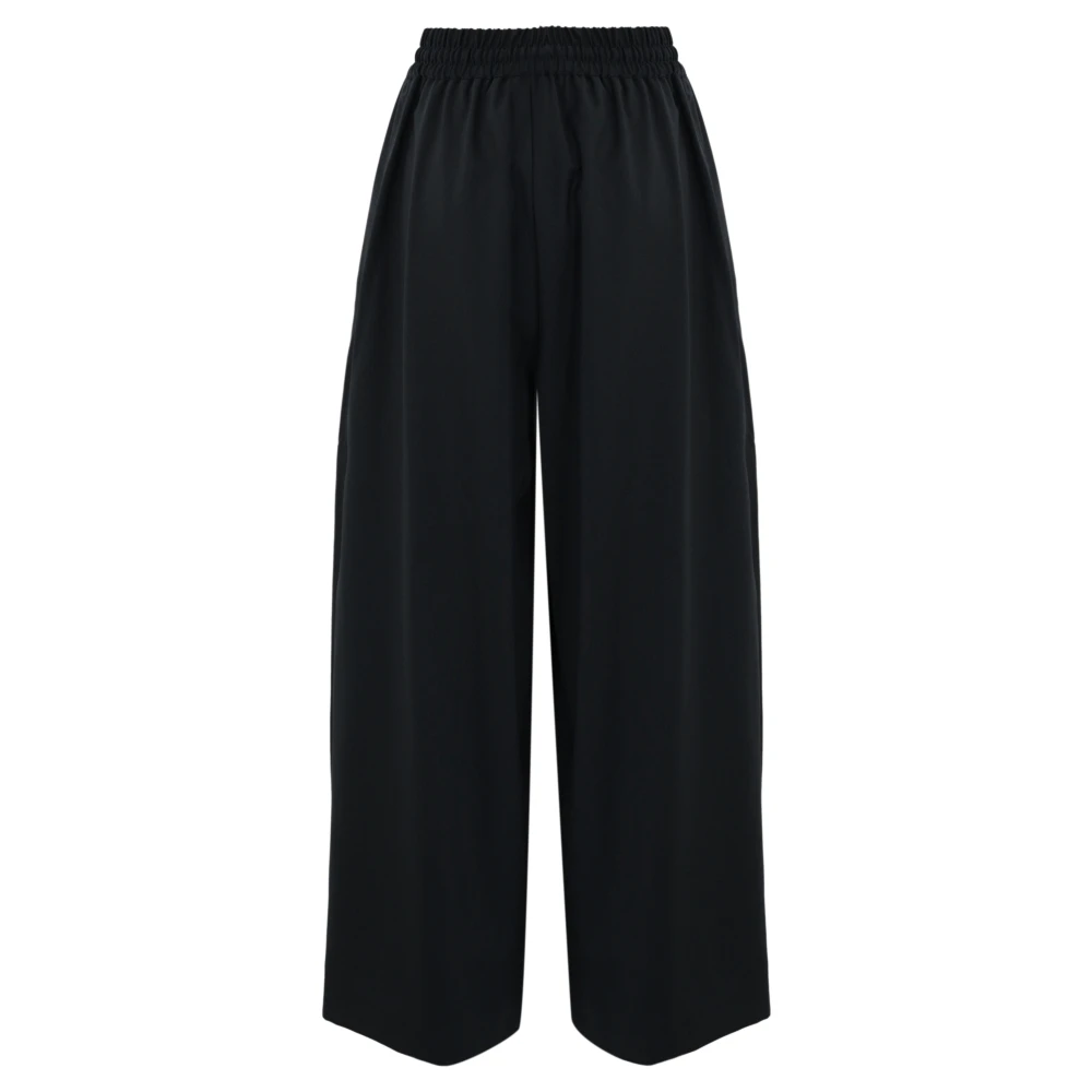 Max Mara Weekend Blauwe Wijde Pijp Broek van Wol Blue Dames