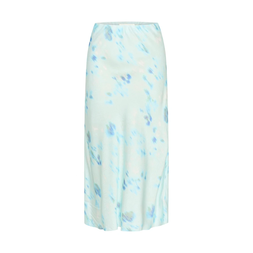 InWear Elegante Bloemenrok Blue Dames