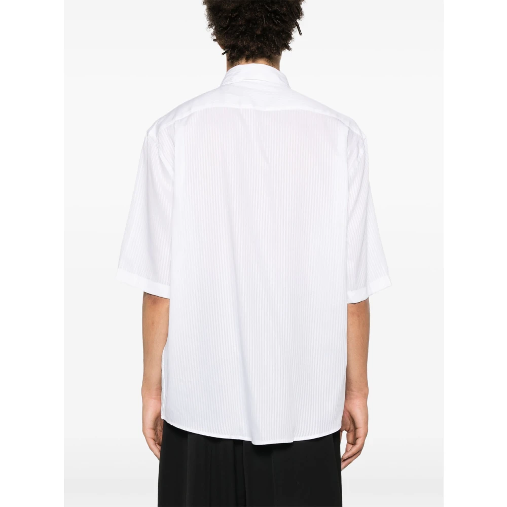 Acne Studios Witte Gestreepte Button-Up Shirt White Heren