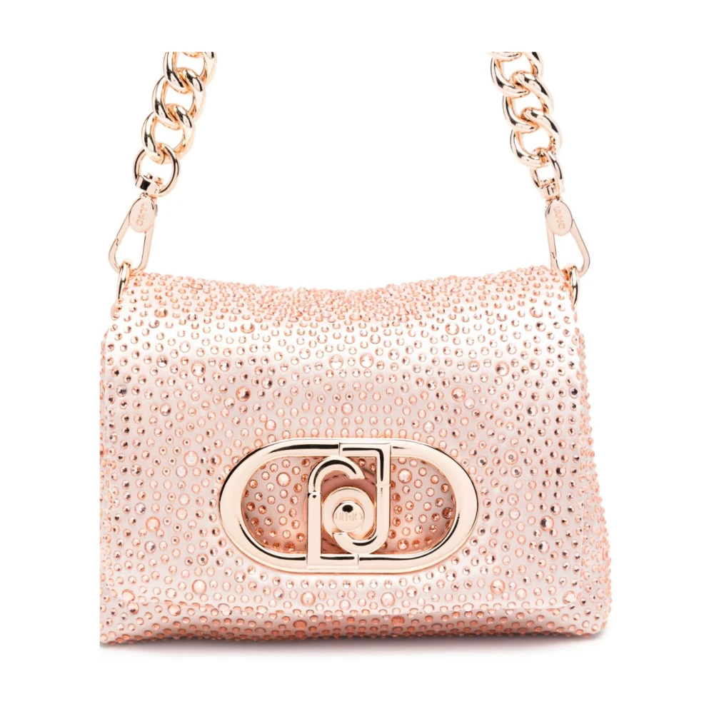 Liu Jo Blush Pink Foldover Chain-Link Tas Pink Dames