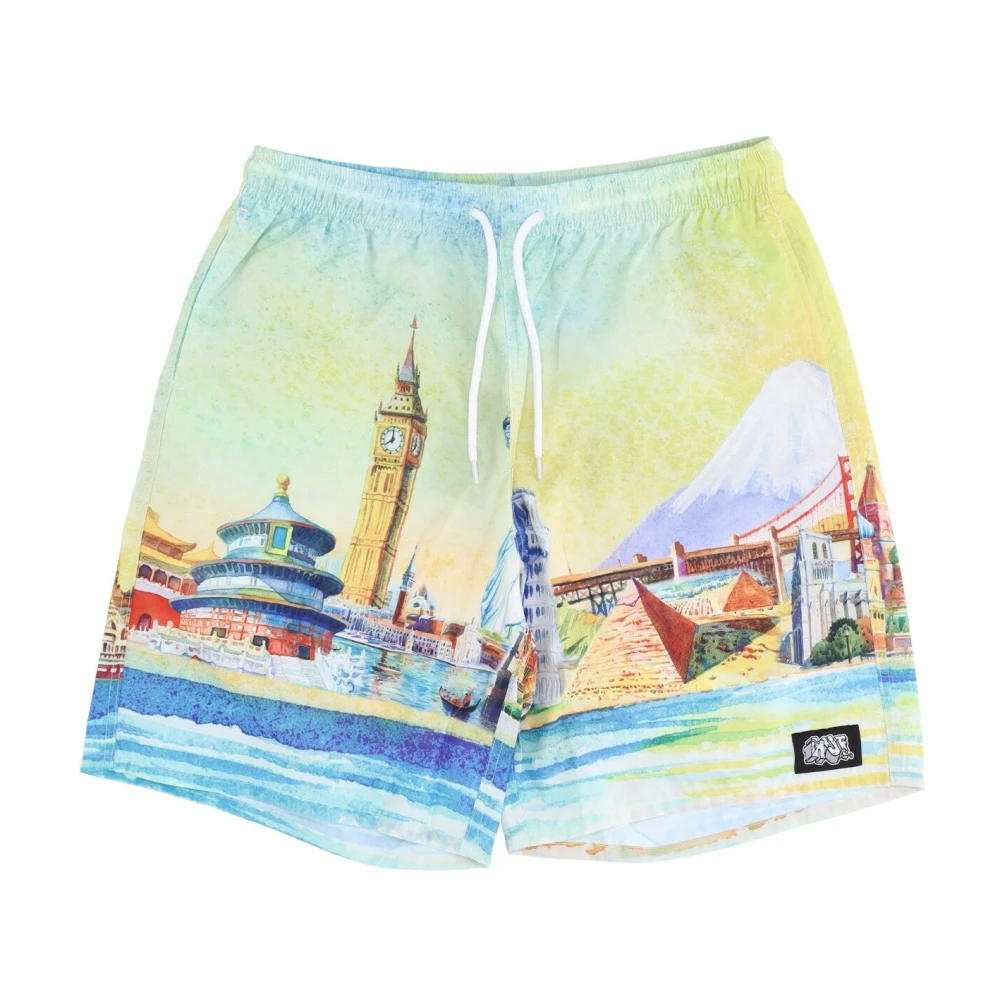 HUF Lichte Nylon Easy Trekkoord Shorts Multicolor Heren