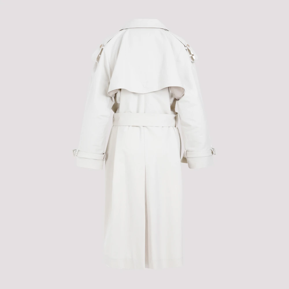 The Row Beige Cotton June Coat White Dames