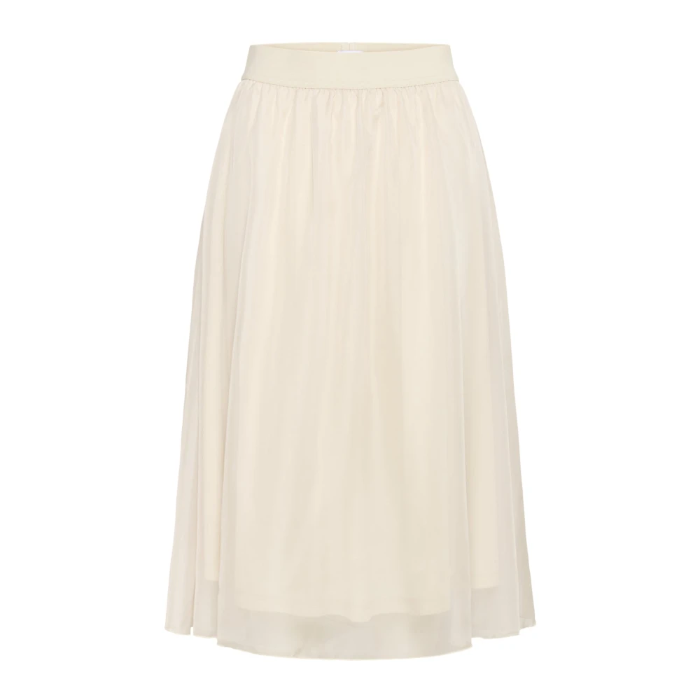 Saint Tropez Beige Midi Skirt - Female - Midi Skirts - Xs - Skirts