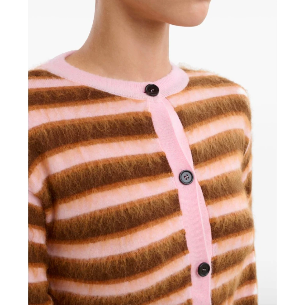 Marni Roze Bruin Cardigan Sweater Brown Dames
