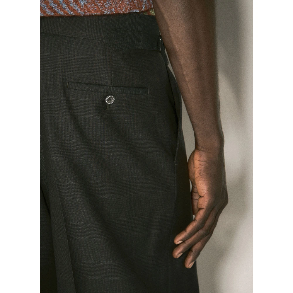Vivienne Westwood Geruite Motief Wollen Shorts Black Heren