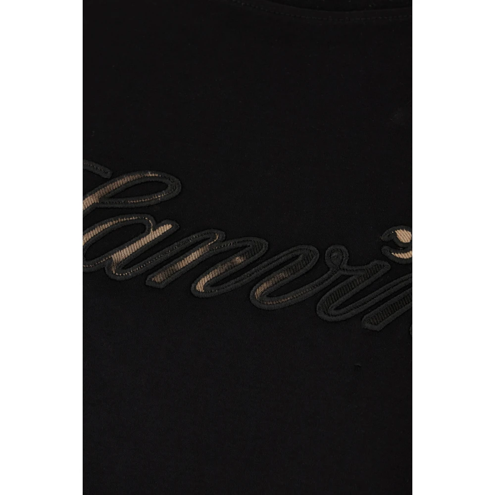 Lanvin Casual Katoenen T-Shirt voor Mannen Black Heren