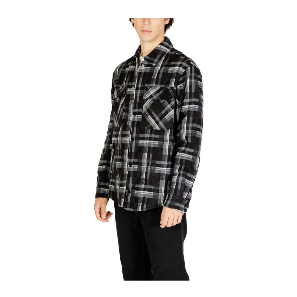 Gianni Lupo Zwarte blend jas met elastaan Black Heren