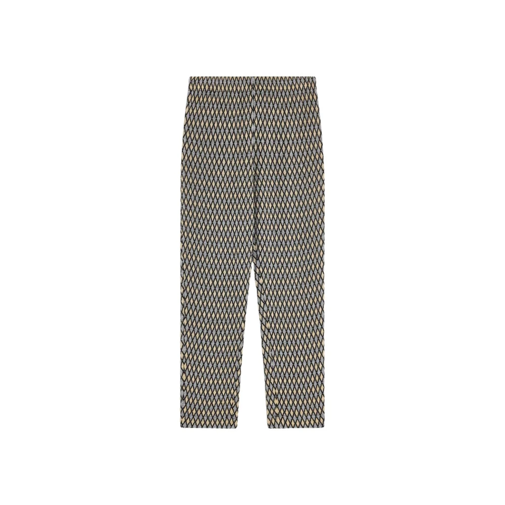 Semicouture Broek met diamantprint en elastische taille Gray Dames