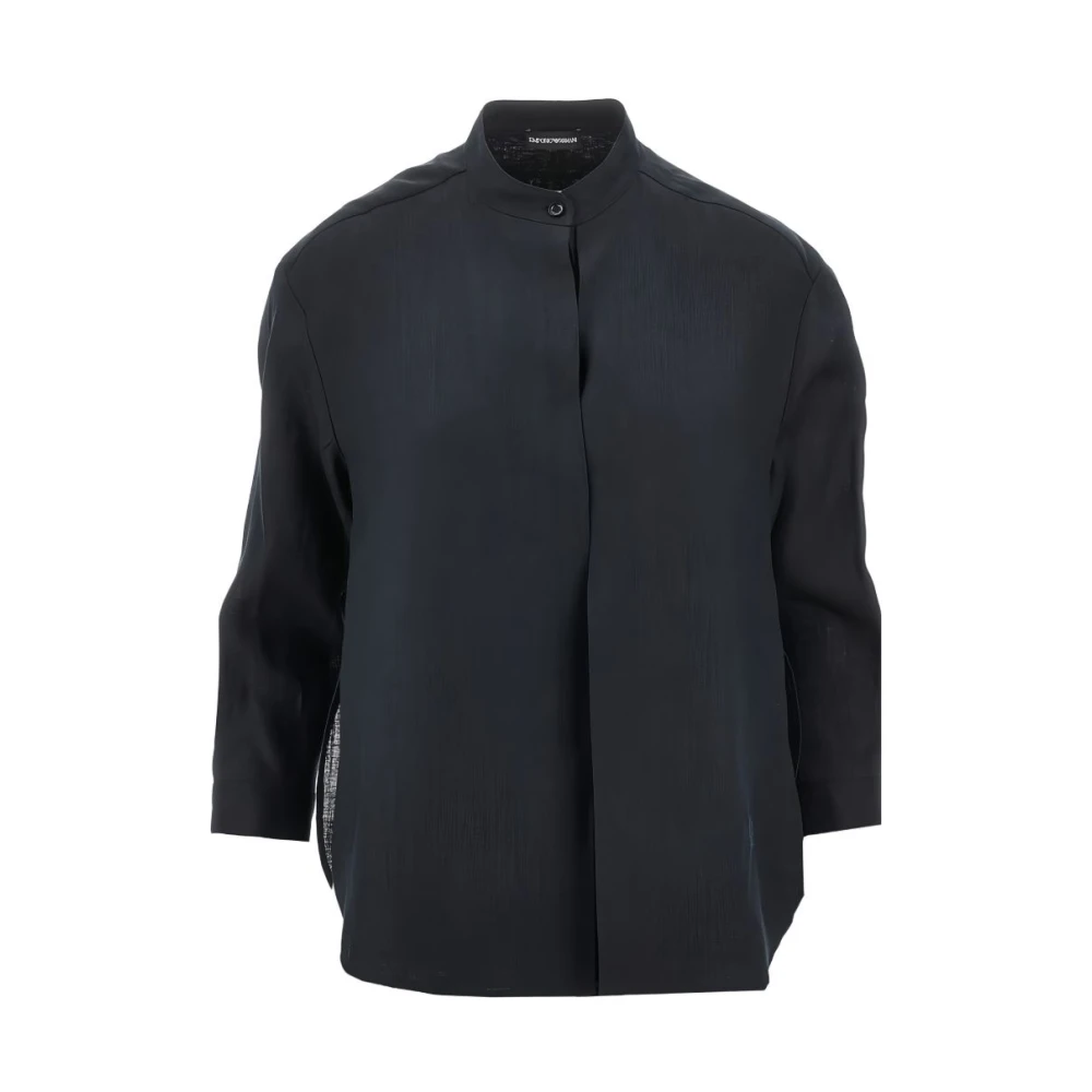 Emporio Armani Women's Blue Linen Shirt - Shirts - M - Blouses & Shirts