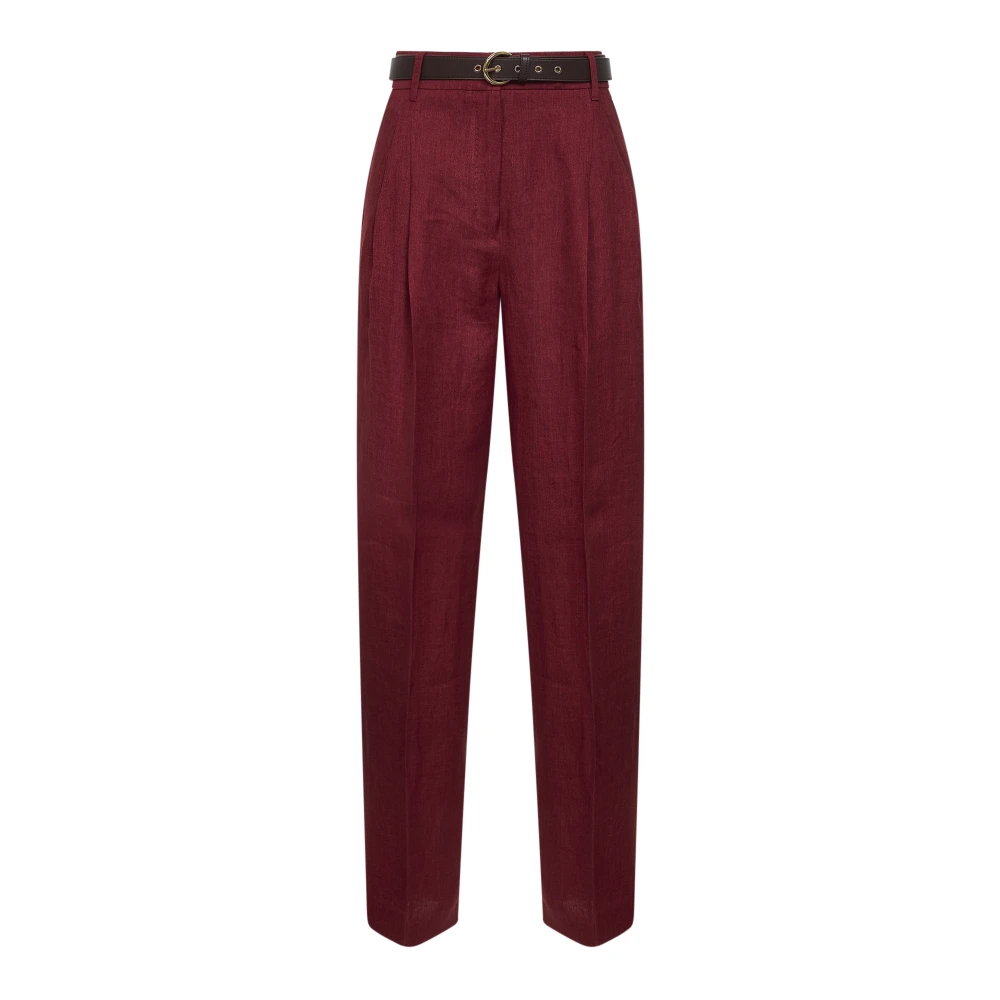 Max Mara Studio Women's Red Wide Trousers, S, Sumero Wide-Fit Trousers