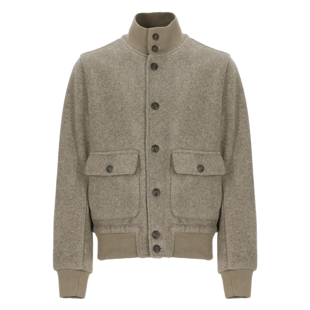 Stewart Grijze wollen blend jas met hoge hals Gray Heren