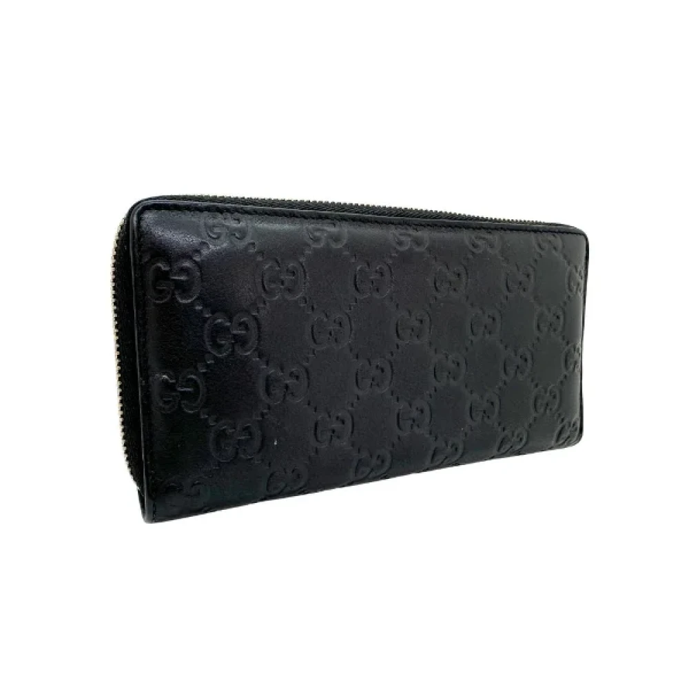 Gucci Vintage Pre-owned Leather wallets Black Unisex