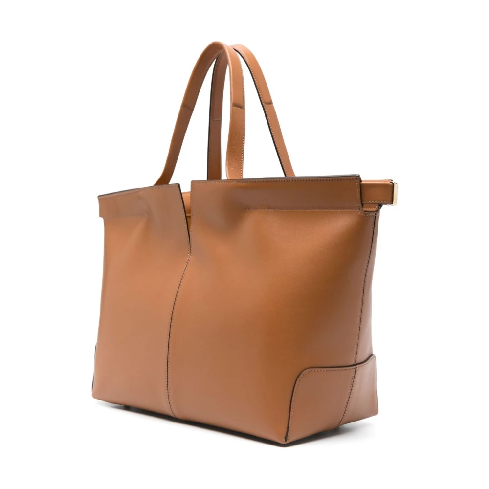 TOD'S Bruine leren tassen met verwijderbare zak Brown Dames