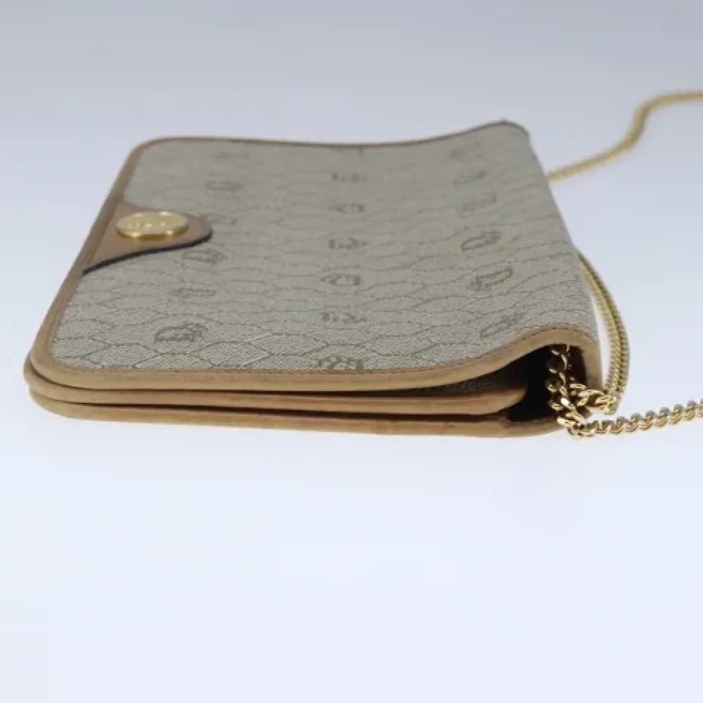 Dior Vintage Pre-owned Canvas clutches Beige Dames