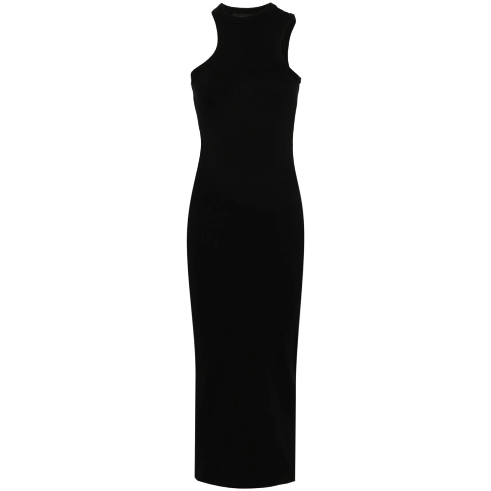 Axel Arigato Maxi Jurk Asymmetrische Scoop Stijl Black Dames