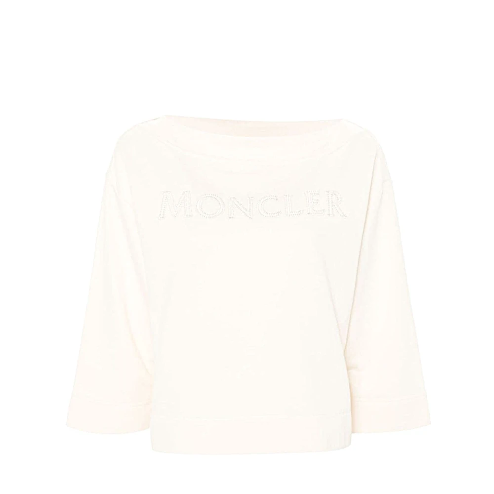 Moncler Casual Katoenen T-shirt voor Mannen White Dames