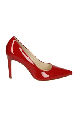 Röda Pumps med Gummisula