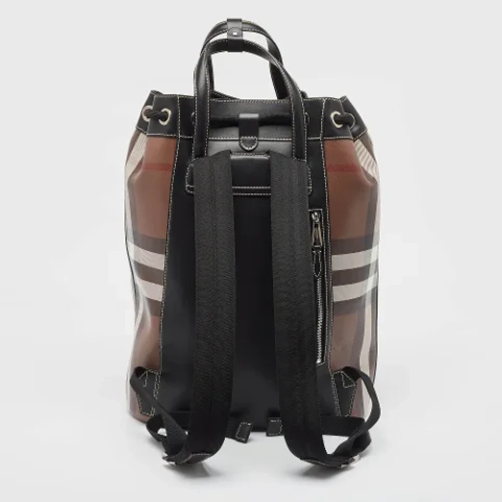 Burberry Vintage Pre-owned Leather backpacks Brown Dames