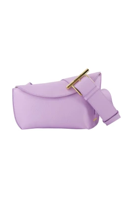 Lila Läder Crossbody Väska