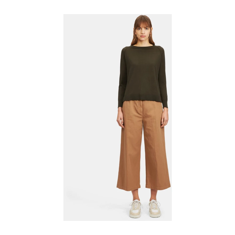 Aspesi Rondgebreide trui Green Dames