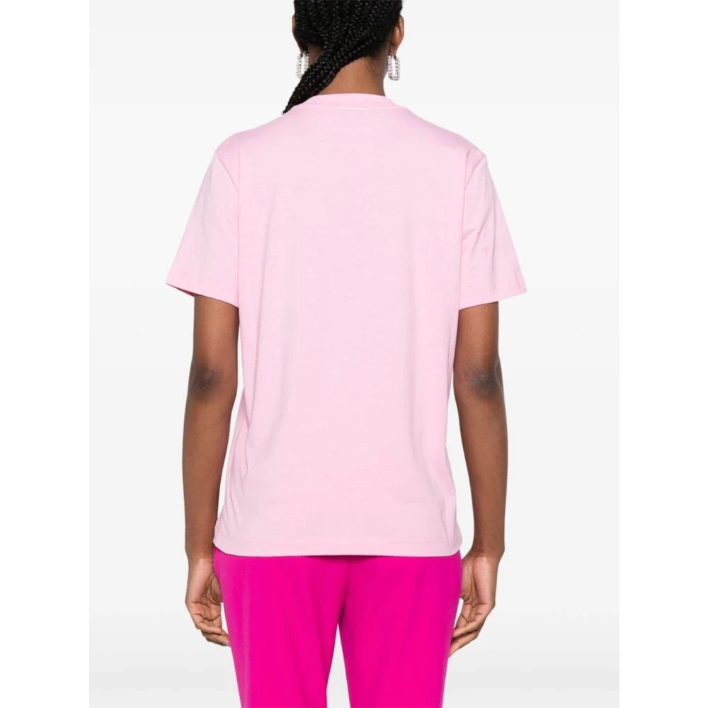 Msgm Roze & Paarse Katoenen T-Shirt Pink Dames