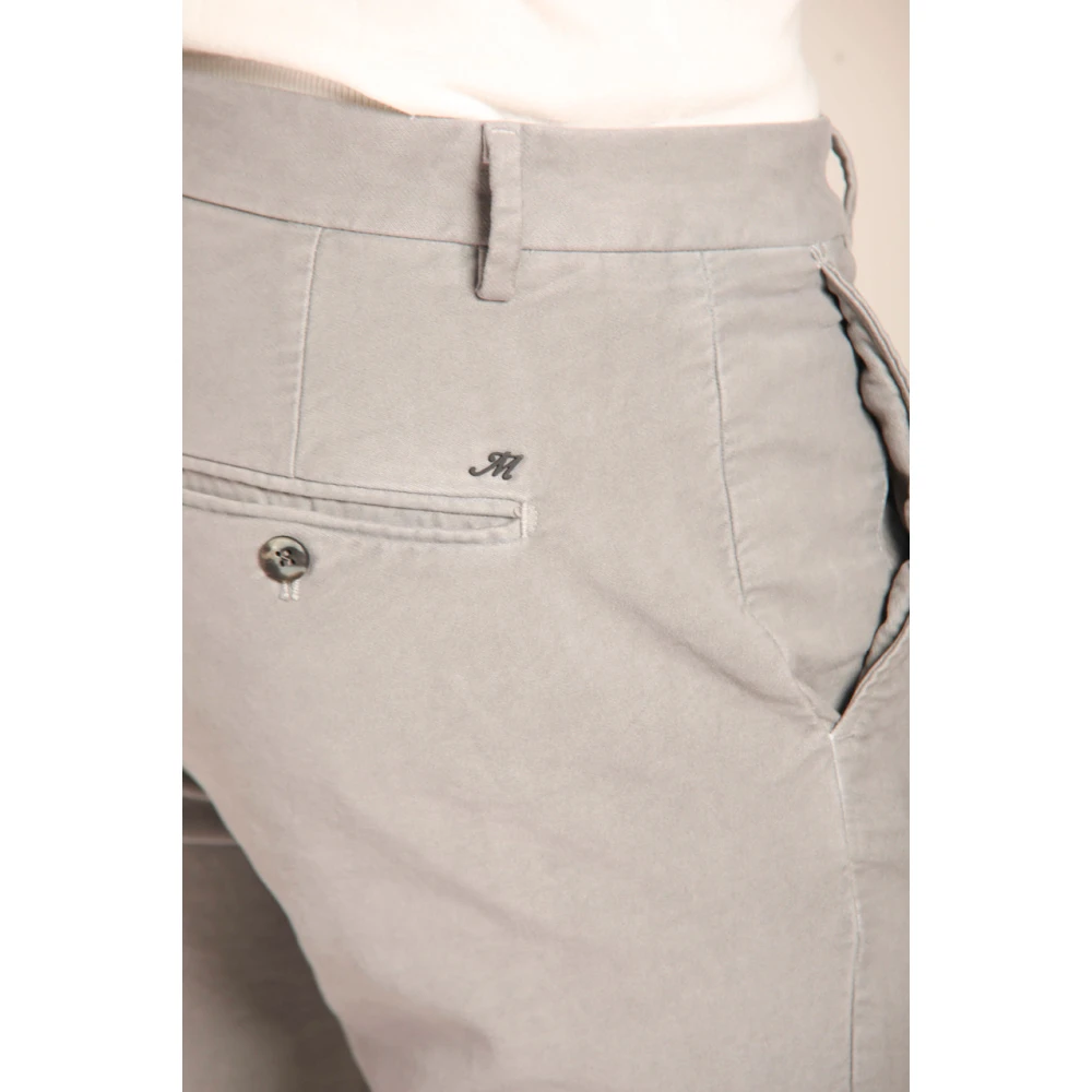 Mason's Slim Fit Chino Broek Milano Style Gray Heren