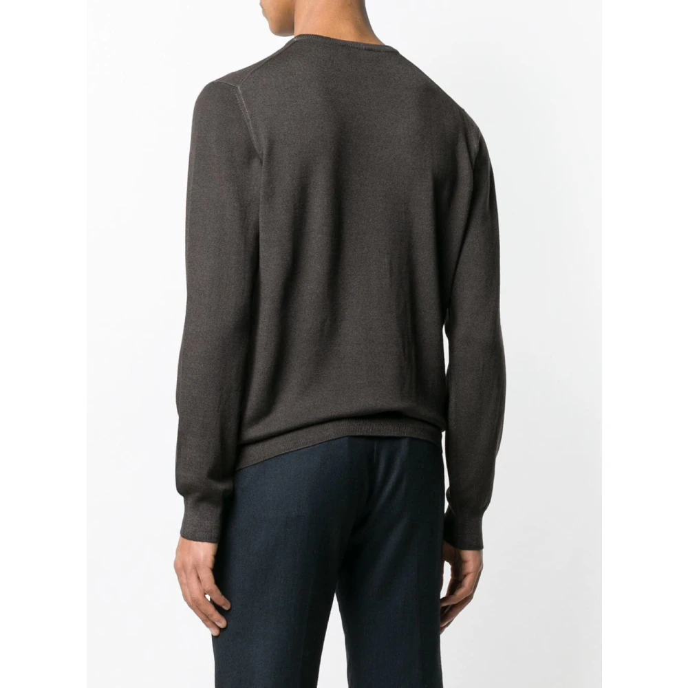 Barba Luxe Wollen Gebreide Kleding Brown Heren