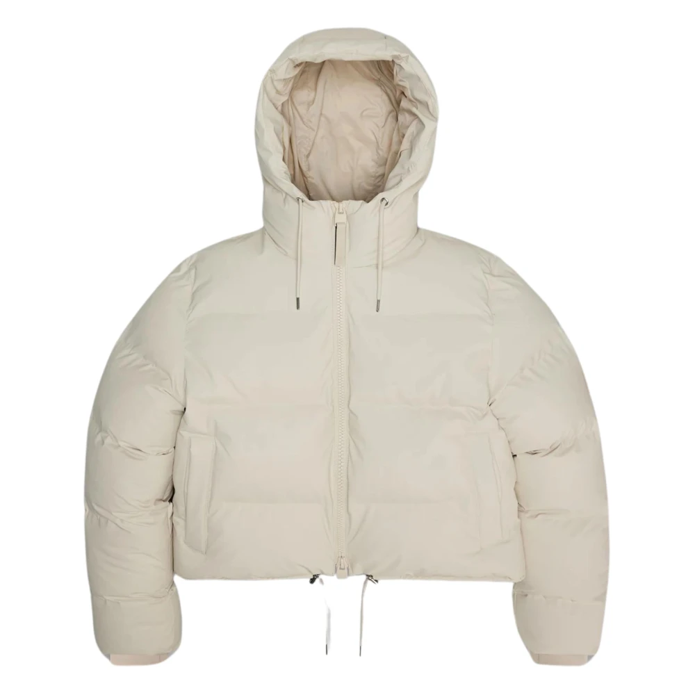 Rains Donna Beige - Giacca Corta Trapuntata In Crema - Jackets - L