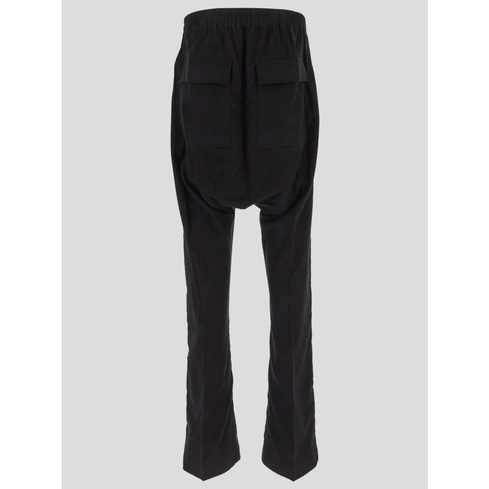 Rick Owens Katoenen Broek met Trekkoord Black Heren