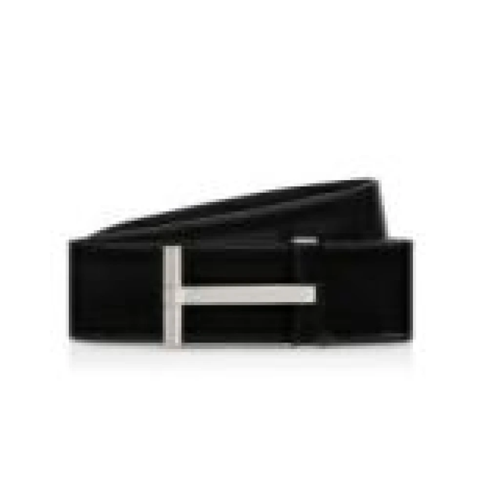 Tom Ford Zwarte Leren Riemen Black Heren